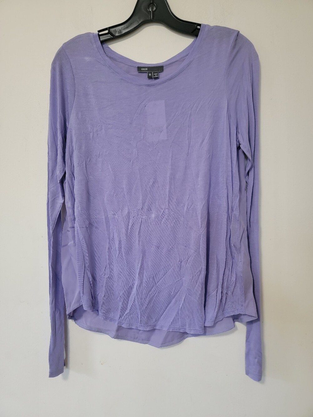 Vince Lavender Long Sleeve Crewneck Top